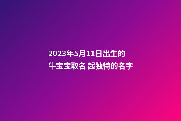2023年5月11日出生的牛宝宝取名 起独特的名字